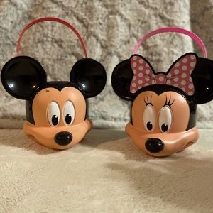 3 Disney baskets, Mickey, Minnie&Simba, good condition, a couple spots(pictured)